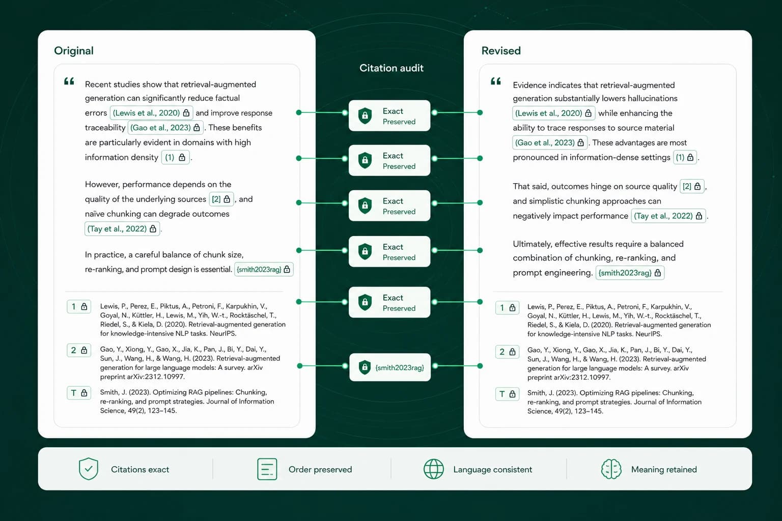 Citeproc and formatted citations measured separately